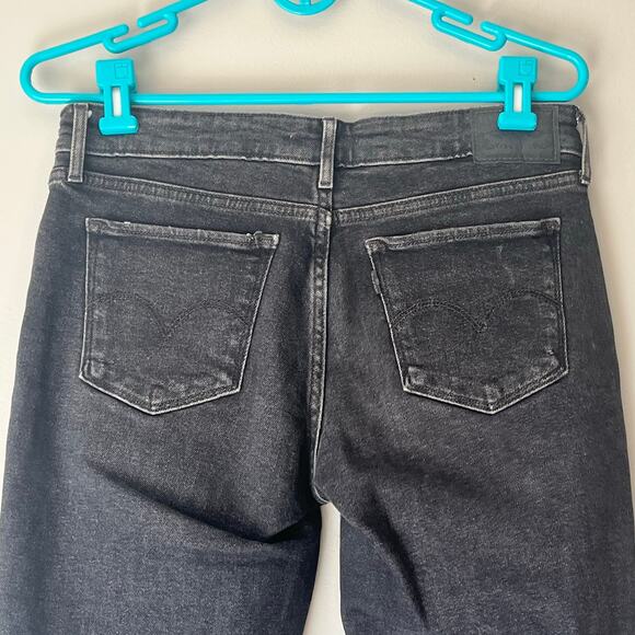 Levi's Black Distressed 711 Skinny Jean Size 28 - Picture 7 of 12